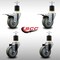 Service Caster 3.5'' SS Gray Poly Swivel 1-7/8'' Expanding Stem Caster Set 2 Total Lock Brakes, 4PK SCC-SSEXTTL20S3514-PPUB-2-S-2-178 - alternate 4